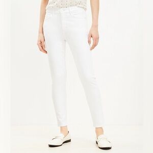 Never worn white curvy Loft jeans
